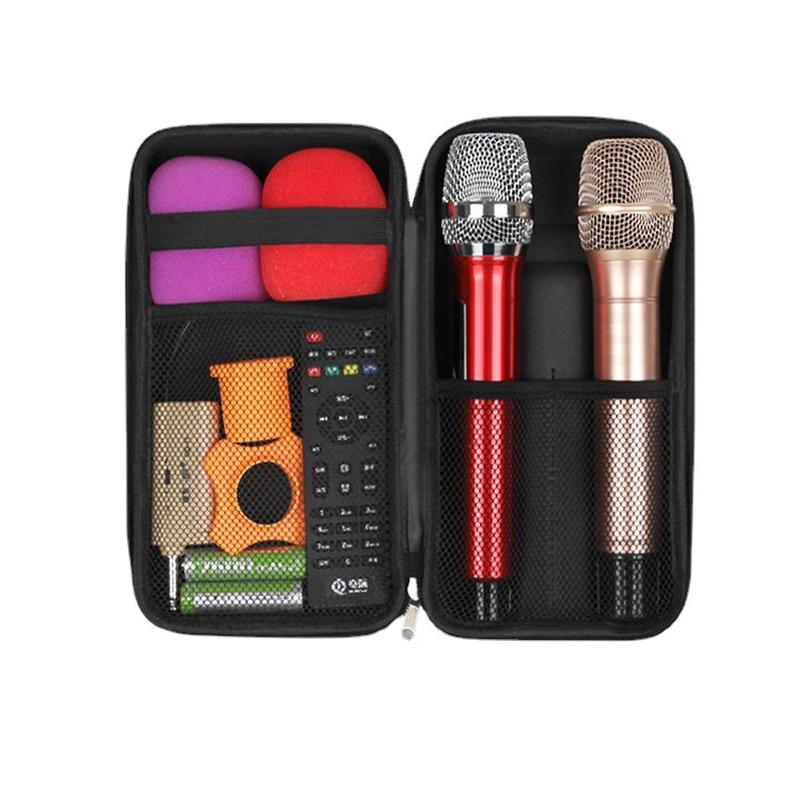 microphone storage bag one-to-two wireless microphone eva bag shockproof drop-resistant zipper bag wireless microphone storage bag Item Picture