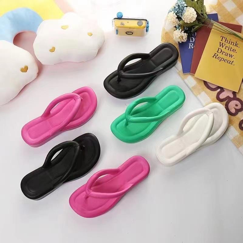spot foreign trade plastic shoes slippers men's and women's platform slippers macaron color comfortable simple lightweight guangzhou women's shoes full figure