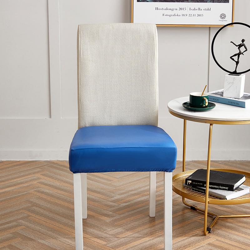 cross-border solid color square chair cover three-proof leather stretch horn chair cover dining room/living room waterproof chair cover