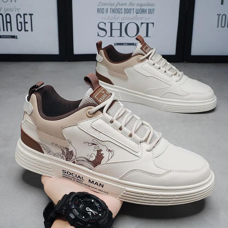 men's shoes 2023 new spring casual fashion sports flat shoes casual junior high school students men's white fashion shoes wholesale Specification drawing
