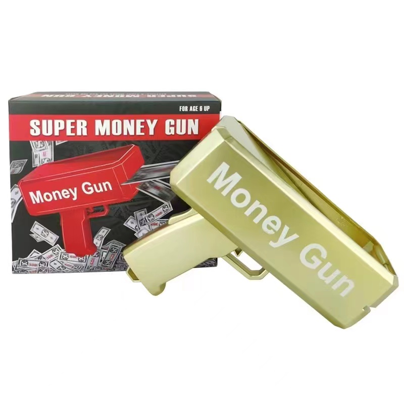 Money Gun 金色亚色美金枪 派对用品喷钱玩具枪