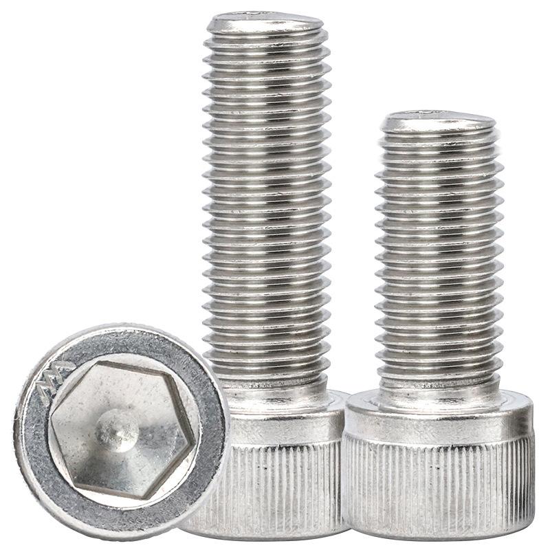 304 stainless steel hex socket cap screws cup head hexagon bolt cylinder head knurling screw m3m4m5m6m8 Item Picture