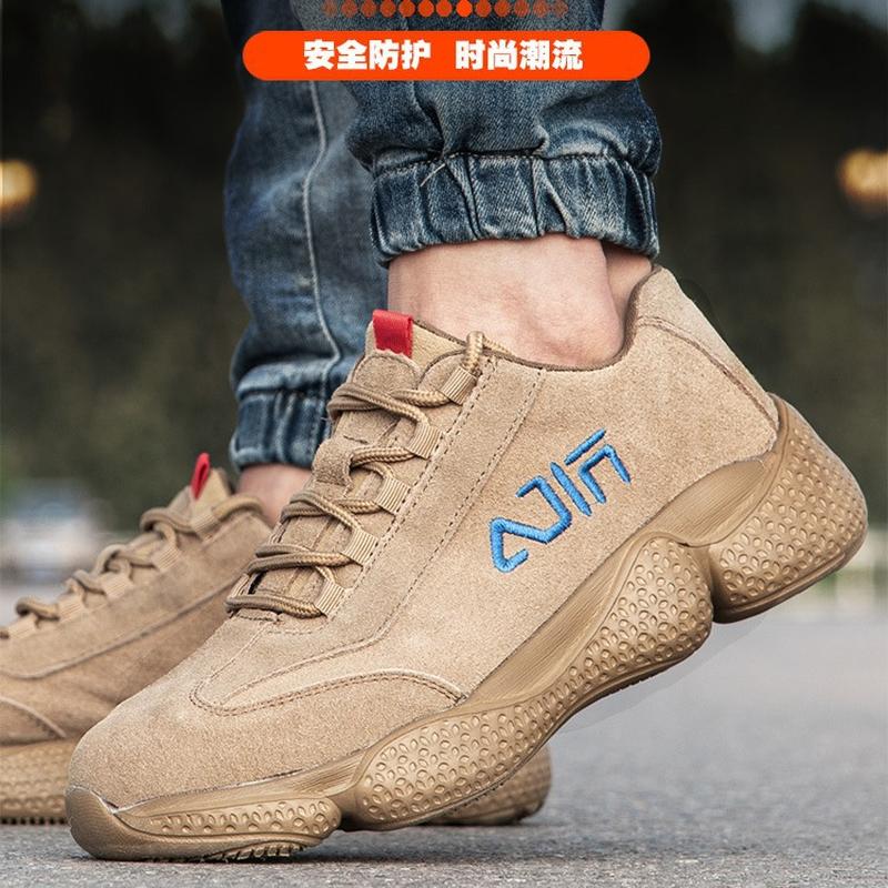 labor protection shoes men's work shoes anti-smashing and anti-penetration lightweight breathable and wearable work shoes safety welder shoes wearable shoes