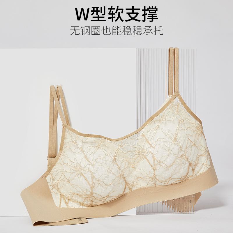 Lace Seamless Underwear Women's Fixed Cup Tube Top Wireless Push up Bra Summer Thin Sexy Bra Wholesale