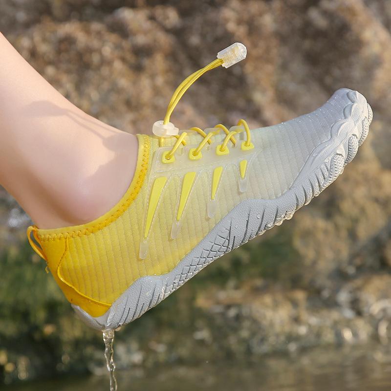 2023 outdoor beach shoes men and women swimming diving wading shoes couple non-slip upstream shoes five finger climbing fitness shoes details Picture