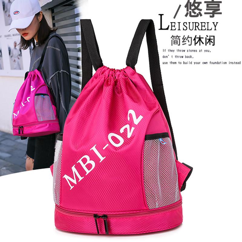 Swim Bag Dry Wet Separation Swimsuit Drawstring Bag Waterproof Drawstring Buggy Bag Shoulder Basketball Bag Gym Bag Portable