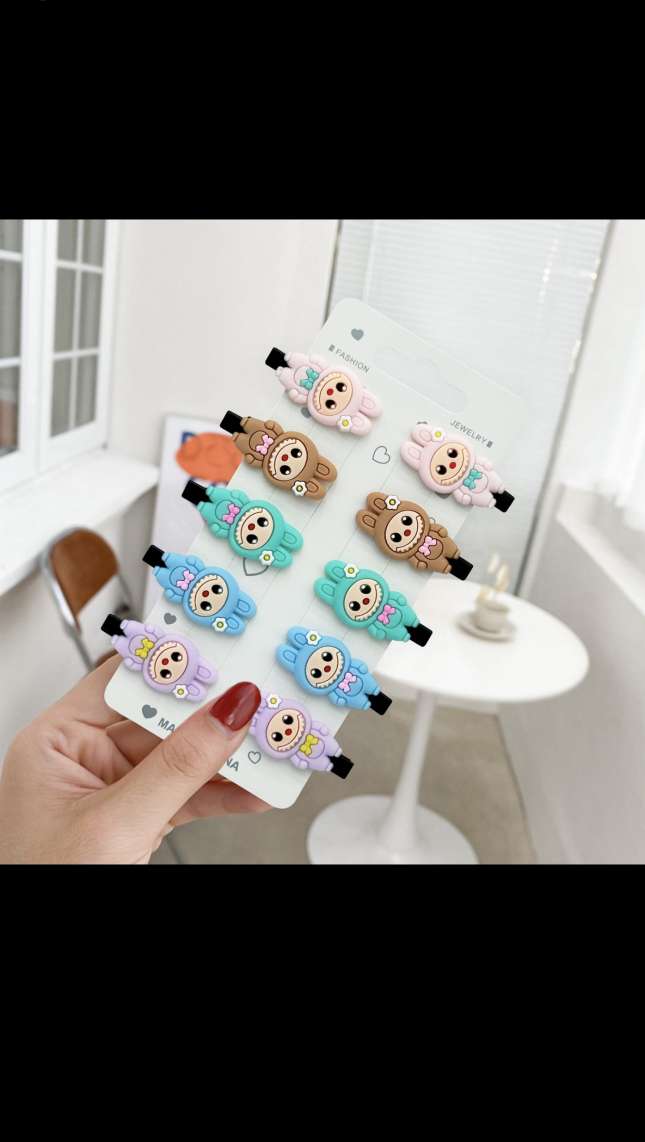 10-piece Hair clip Set: Durable hair clip, Children's Dopamine Hair clip, Hair Accessory, Cartoon Hair Clip, bb Clip, Cute Baby for Girls detail image 6