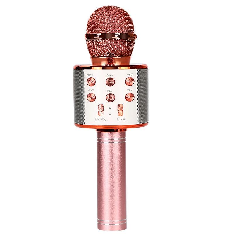 Chinese Version Ws858 Wireless Bluetooth Microphone Mobile Phone Gadget for Singing Songs Microphone Tiktok Kuaishou Application Scenario