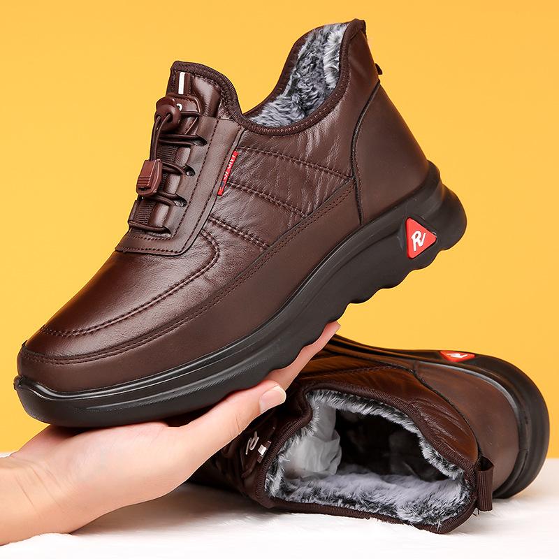 winter traditional beijing cotton shoes men's all cotton velvet thickened warm non-slip northeast middle-aged and elderly waterproof elderly dad shoes Application Scenario
