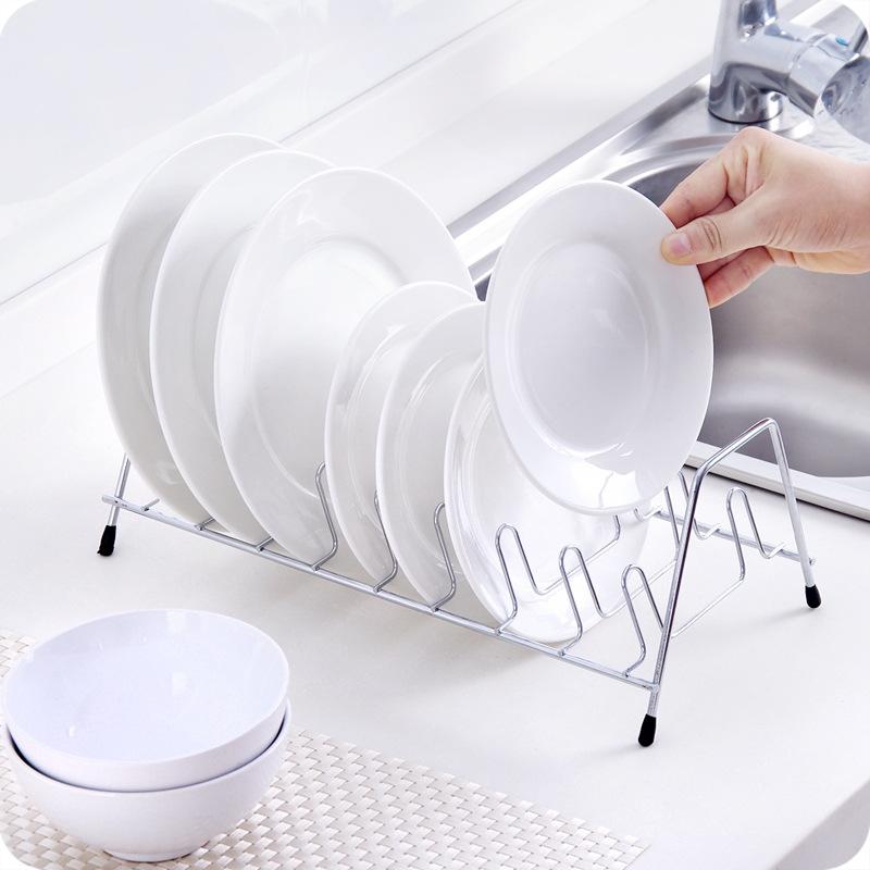 stainless steel kitchen single-layer plate rack draining dish rack single-layer dish rack multi-functional dish rack plate and bowl storage rack