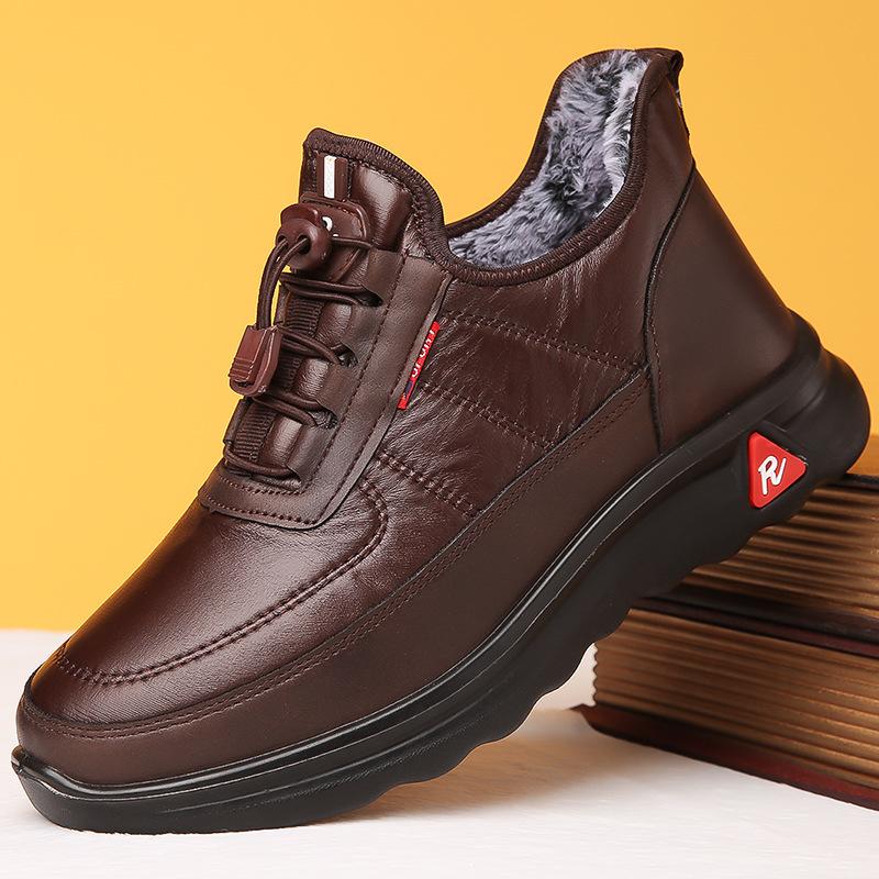 winter traditional beijing cotton shoes men's all cotton velvet thickened warm non-slip northeast middle-aged and elderly waterproof elderly dad shoes Specification drawing