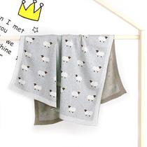 ins hot sale spring and summer baby blanket knitted little sheep hug blanket baby windproof comforter