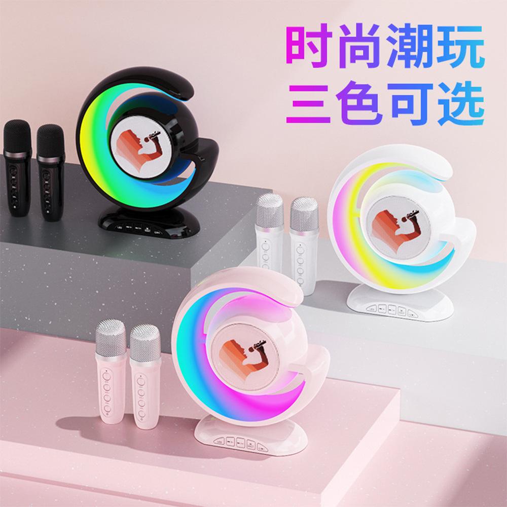 ys-110 multi-function family karaoke bluetooth boombox set singing wireless stereo all-in-one wireless microphone details Picture