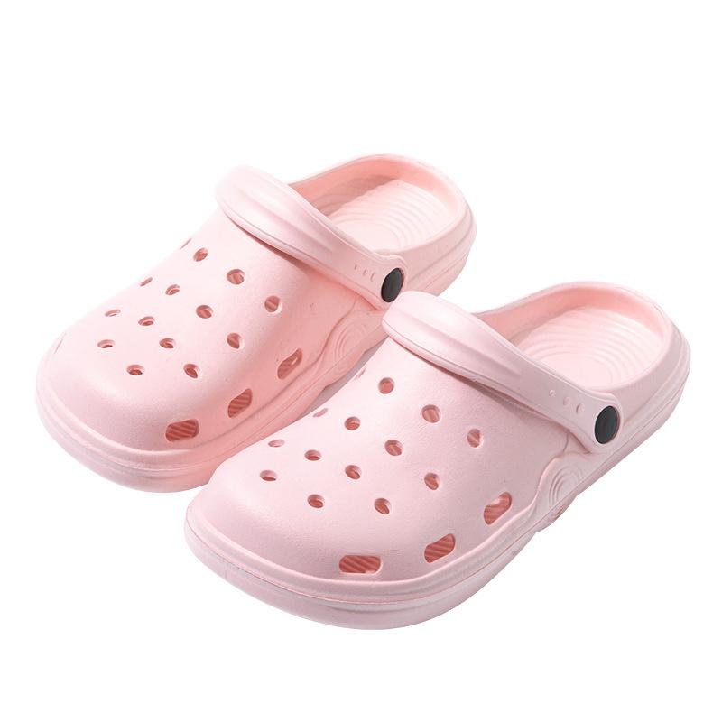 Women's Hole Shoes Summer Outdoor Beach Net Red Lightweight Half-Covered Heel Sandals Couple's Closed Toe Leakage Sandals Men Item Picture