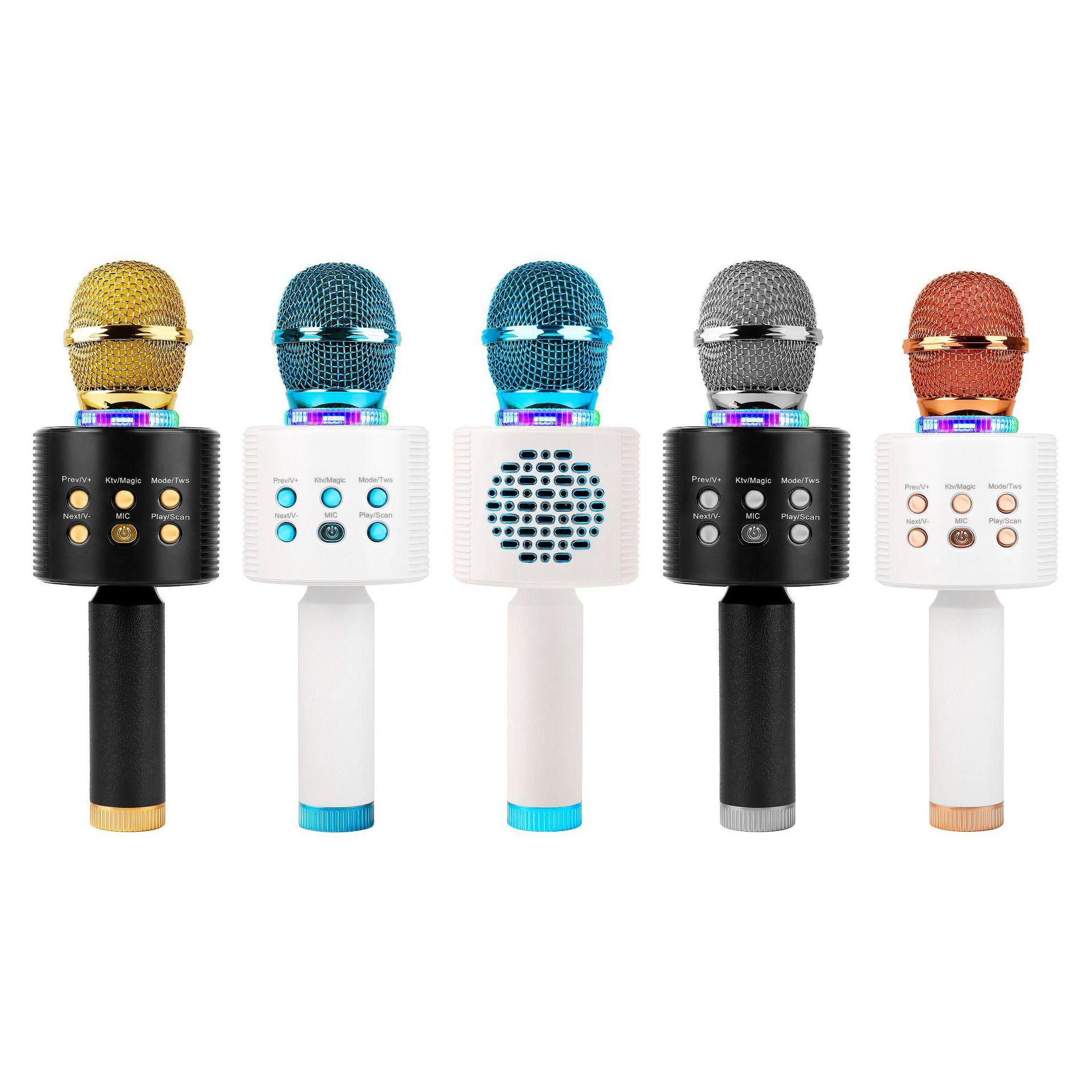 New KTV Microphone Integrated Bluetooth Speaker Karaoke Baoju Household Outdoor Singing Wireless Karaoke Gadget V6