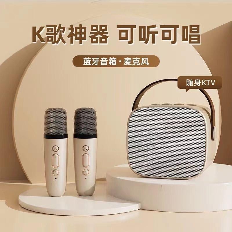 bluetooth speaker microphone integrated music outdoor live broadcast home children karaoke with microphone portable small speaker Specification drawing