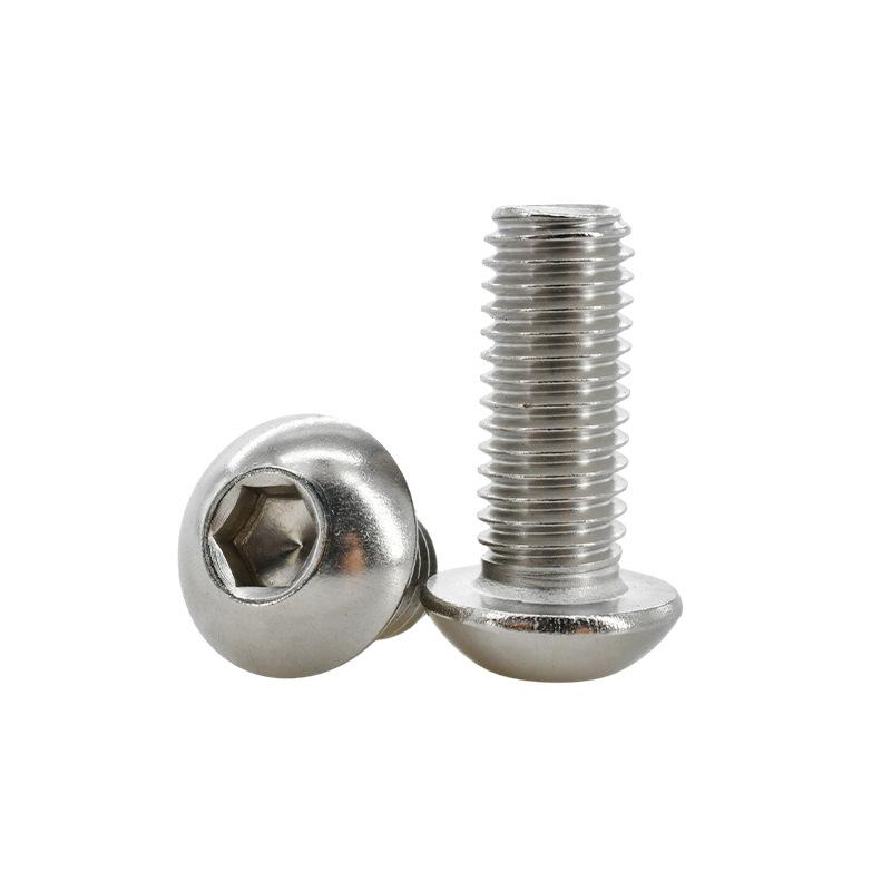 304 stainless steel hexagon socket screw with pan head mushroom screw yuan cup screw m2-m6 round head hexagon socket head cap screw Application Scenario