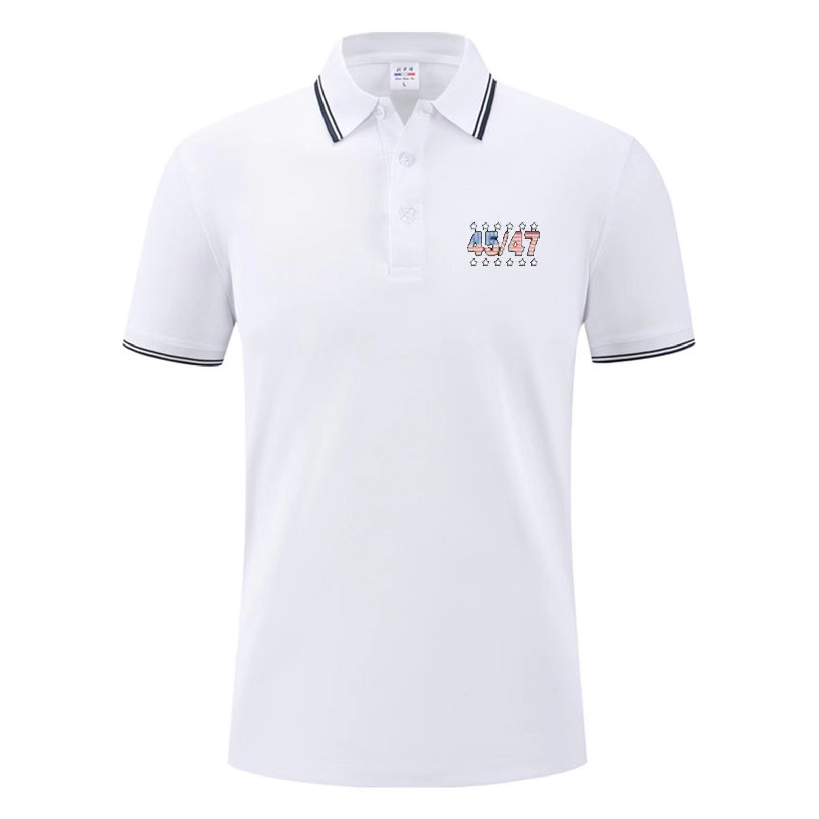 Professional customization of cross-border collared men's short-sleeved casual polo shirts Specification drawing