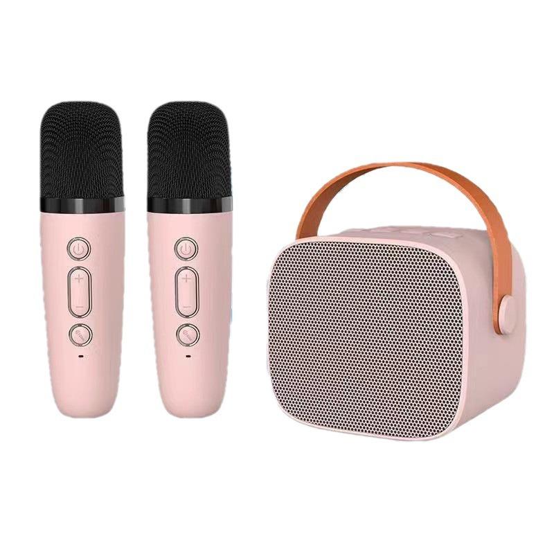bluetooth speaker microphone integrated music outdoor live broadcast home children karaoke with microphone portable small speaker Item Picture