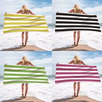 foreign trade single-sided velvet beach towel microfiber beach bath towel personality striped pattern towels summer beach