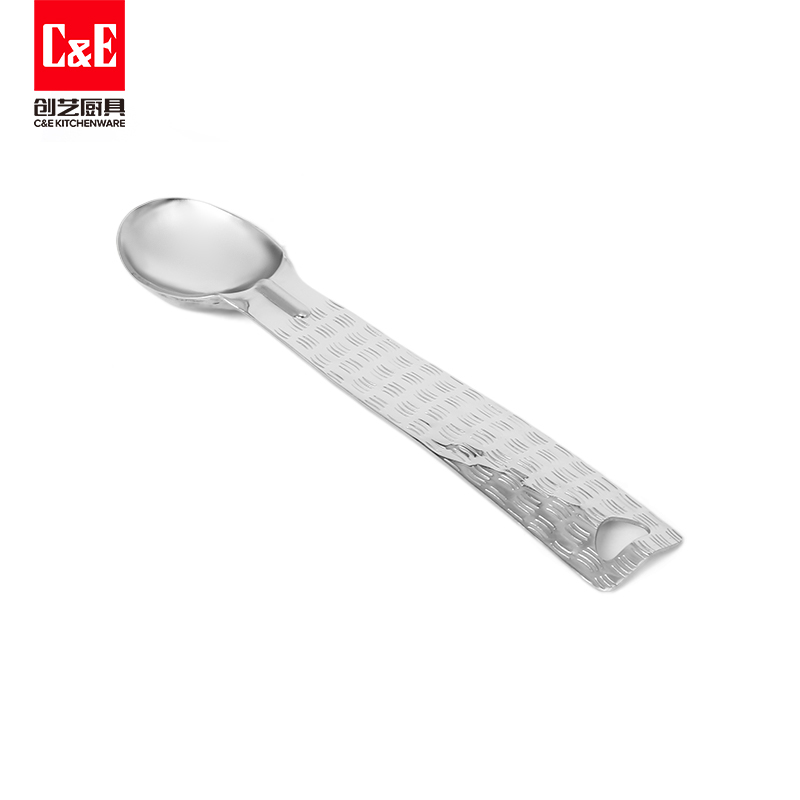 C&E Creative stainless steel bottle opener, ice cream spoon, mud spatula, fruit and vegetable grater, cheese grater, slatula and mud press, kitchen small tools for home use details Picture