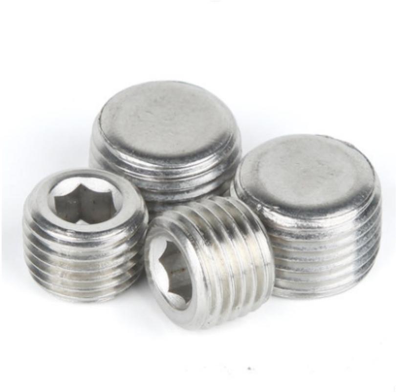 304 stainless steel pt hexagon socket npt zg r plug pipe plug oil plug screw plug oil plug 1/81/43/81/23/4 Specification drawing