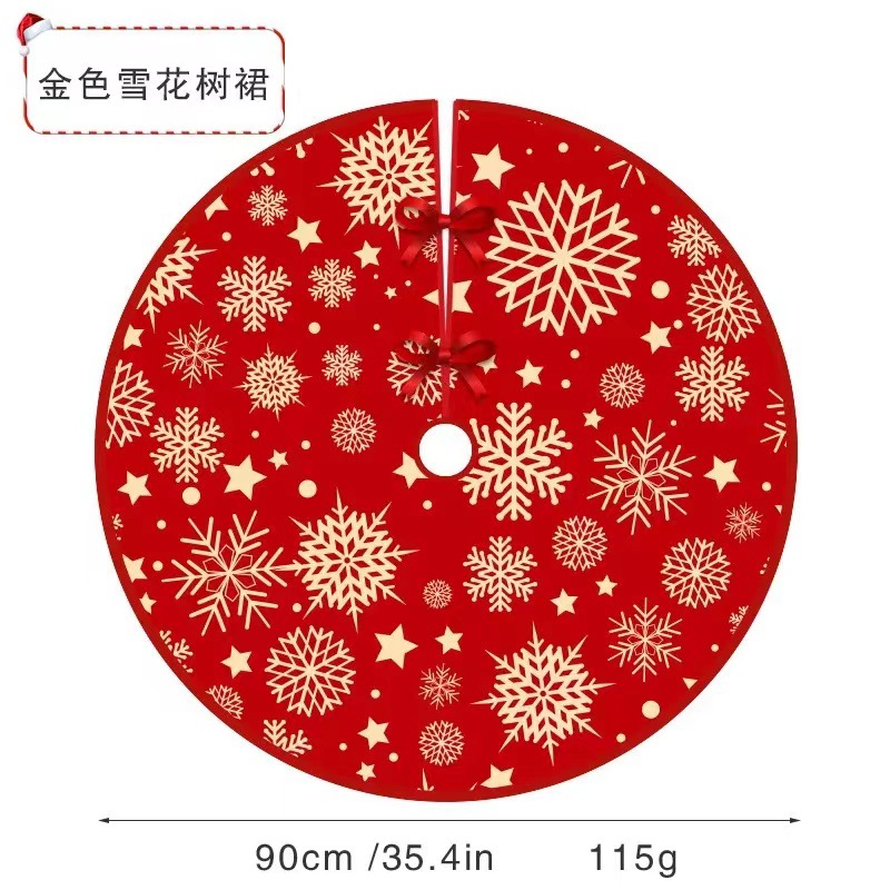 圣诞节装饰创意可爱印刷树群商场橱窗圣诞树树底下围裙装饰气氛布置圣诞节详情图16