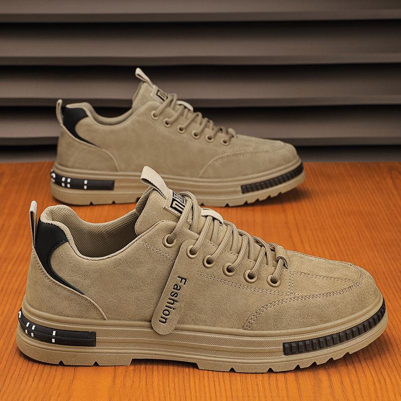 spring men's shoes new breathable labor protection shoes men's construction site work trend versatile non-slip sports board shoes dad shoes full figure