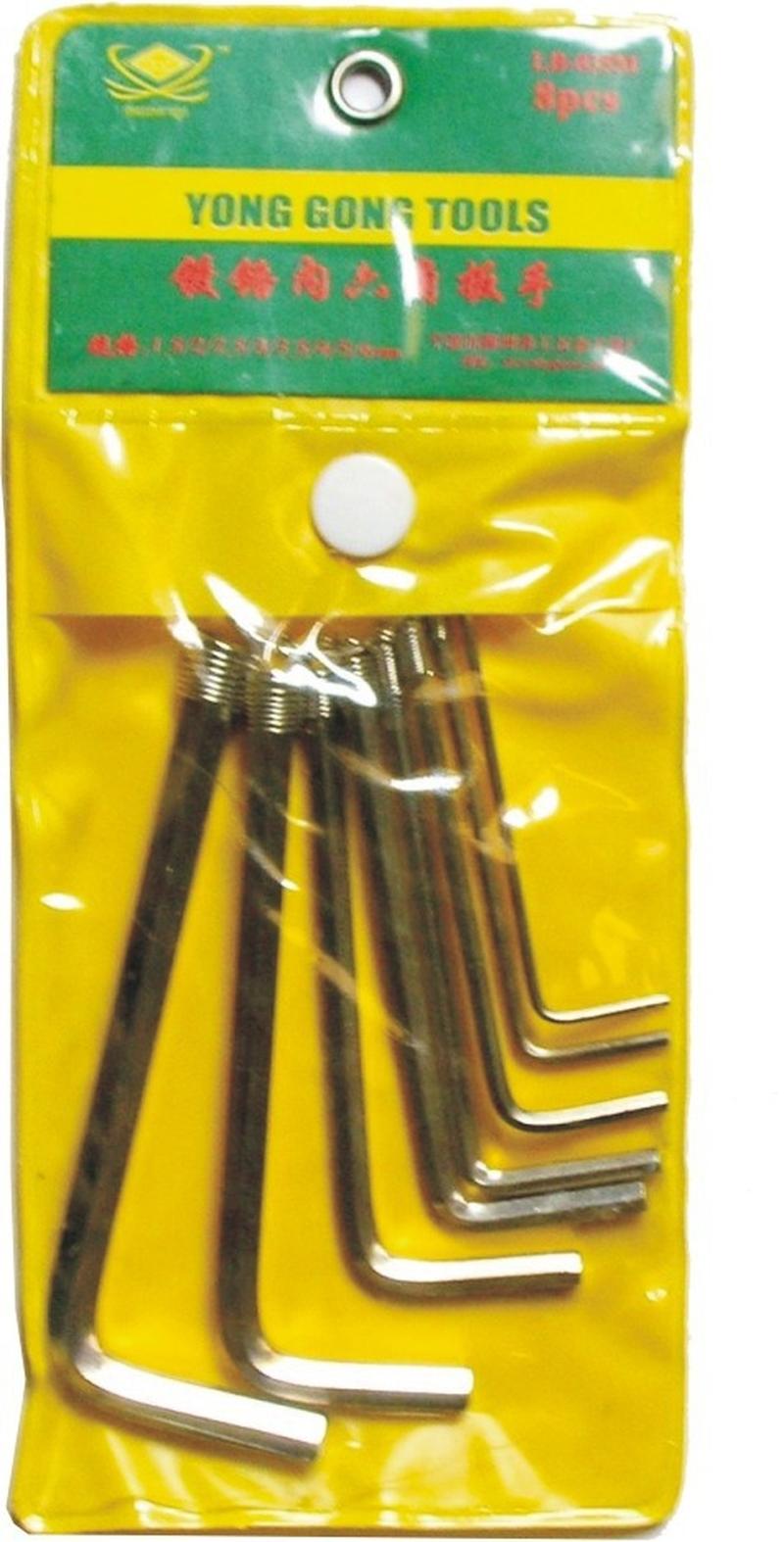 8pc nickel plated hex wrench set allen wrench repair tools hanging bag spring coil hexagon socket Application Scenario