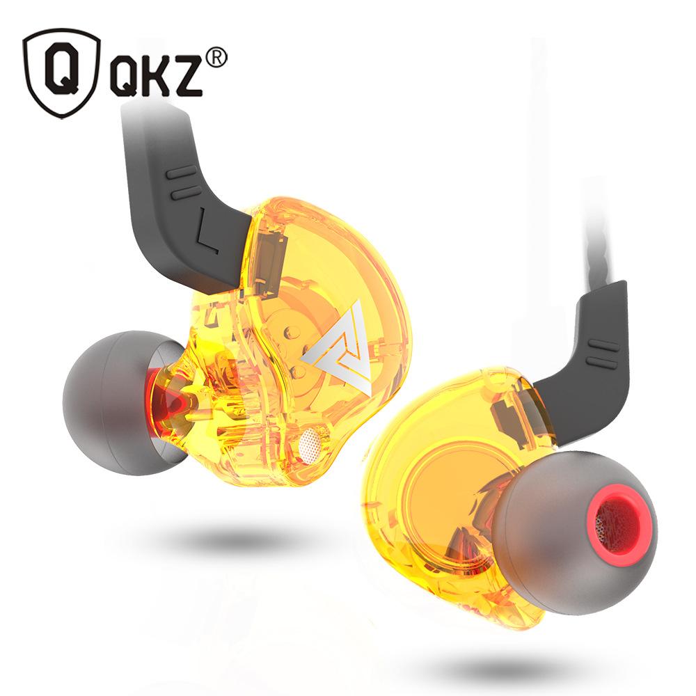 qkz ak6 sports earphone in-ear drive-by-wire with microphone extra bass cellphone headset magic sound pinduoduo hot sale