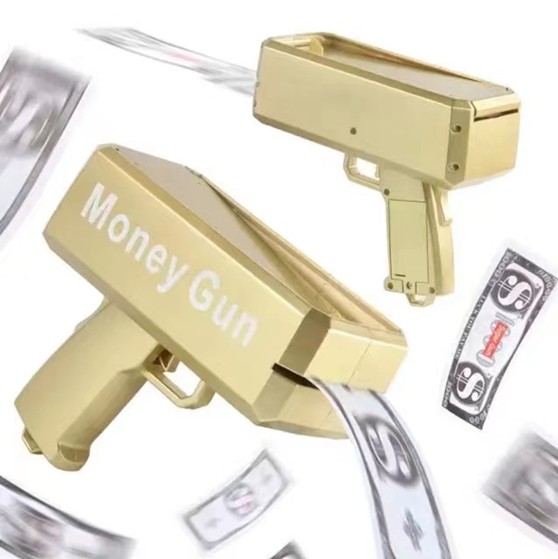 Money Gun Golden matte US dollar gun Party supplies Spray Money toy gun Specification image
