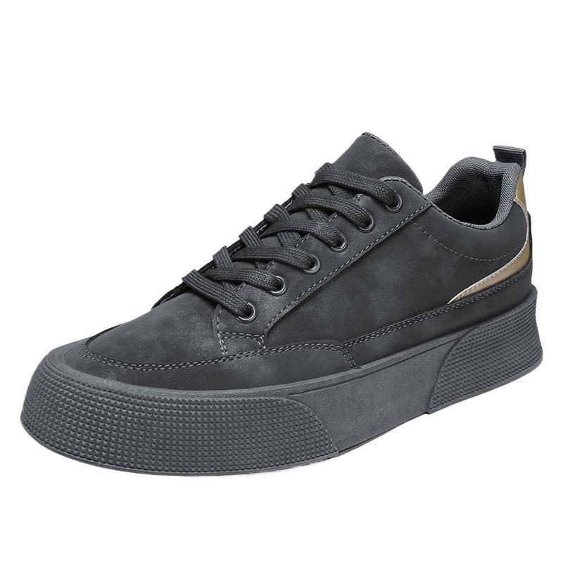 men's shoes 2023 new black board shoes work casual leather shoes men's non-slip men's sports safety shoes spring and autumn Item Picture