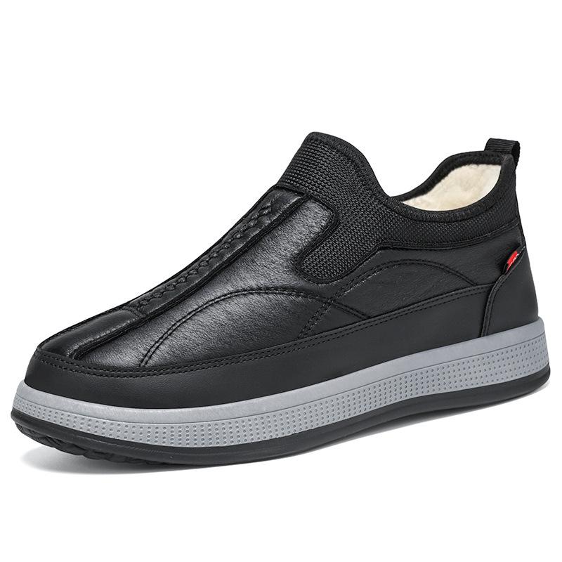 cotton shoes winter new outdoor casual and comfortable men's shoes warm slip-on fleece-lined thick dad shoes one piece dropshipping Item Picture
