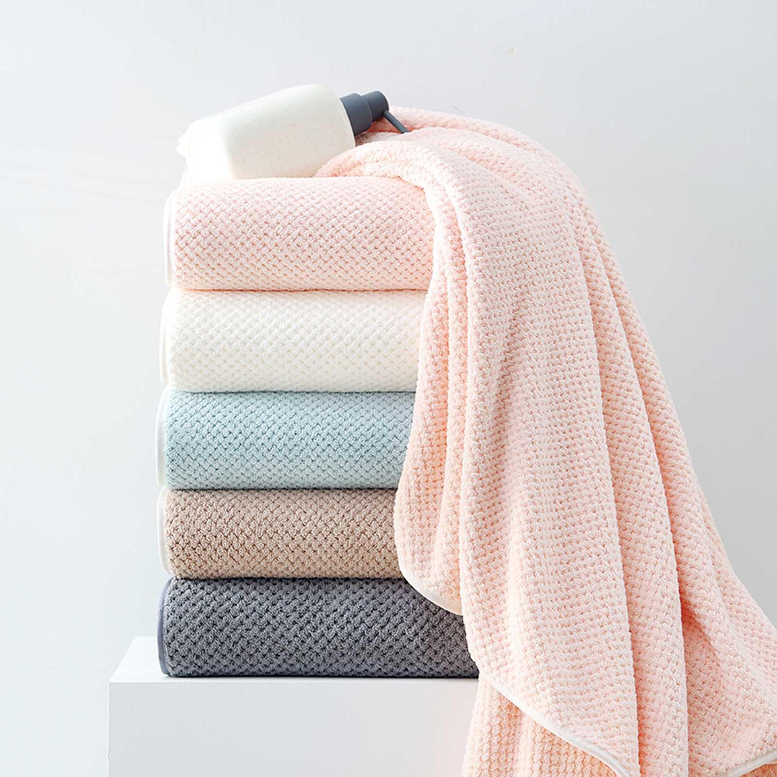 towels plus-sized pineapple plaid wholesale coral fleece bath towel bath towel female beach towel water absorption children Specification drawing