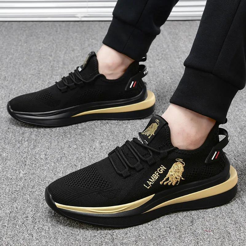 foreign trade 2024 men's sports casual shoes men's summer trendy new shoes round toe black spring men's shoes wholesale details Picture