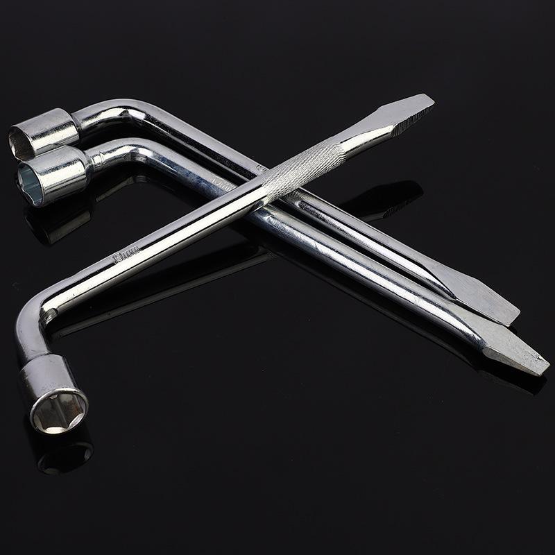 l-type tire crowbar wrench multifunctional hexagon socket wrench labor-saving disassembly tire change wrench crowbar wrecking bar details Picture
