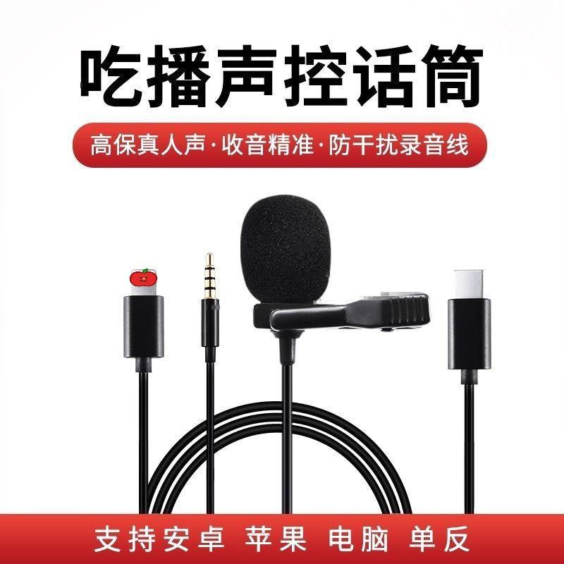 wired lavalier microphone teaching sound amplifier mini bee audio mobile live streaming sound small microphone recording new