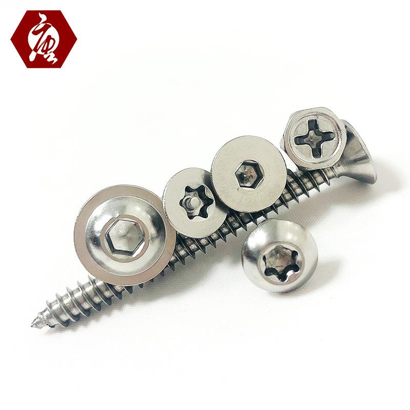 customized hexagon socket cross recess plum groove anti-theft hexagon socket flange bolt casing spring non-standard screws customized Application Scenario