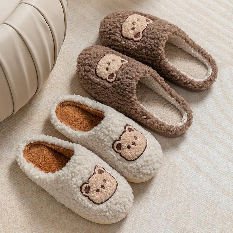 litani cotton slippers men's winter cute indoor fluffy shoes warm non-slip household fleece-lined slippers women wholesale Application Scenario