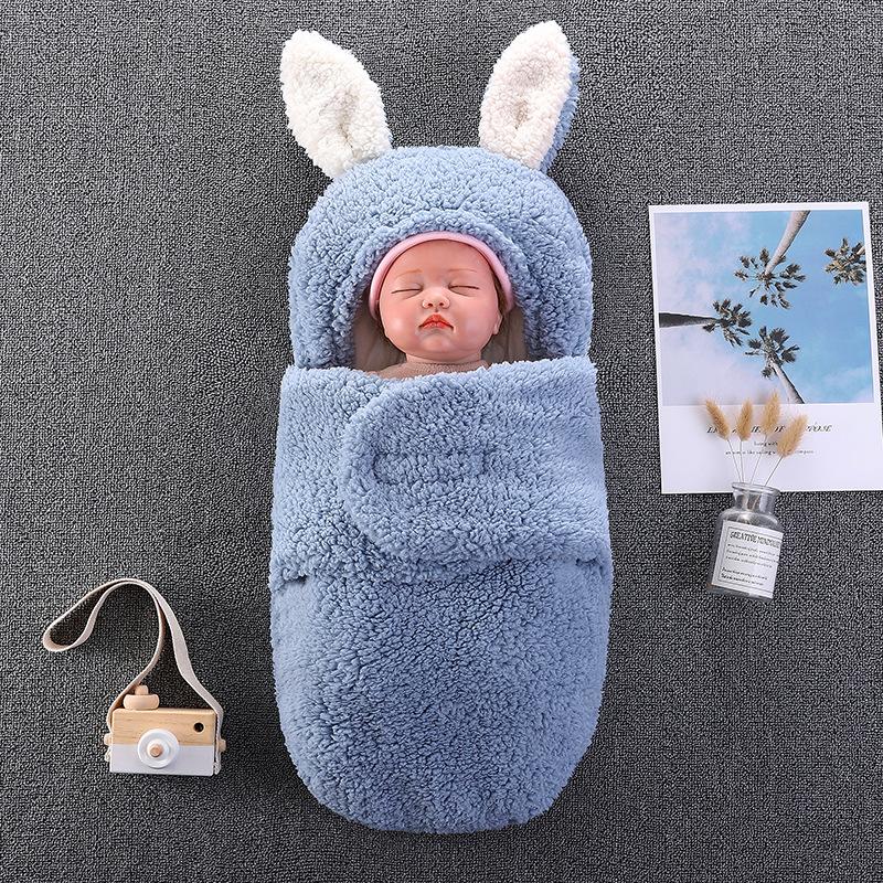 baby wrapping blanket newborn sleeping bag baby's blanket autumn and winter thickened newborn baby anti-startle swaddling clothes 0-june supplies