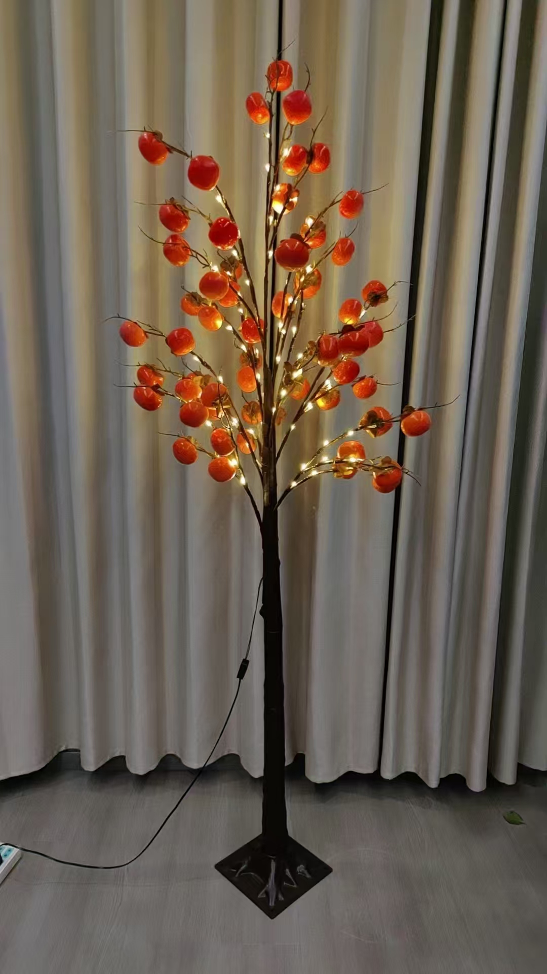 Indoor LED string lights, New Year atmosphere string lights, 1.5-meter LED tree lights, luminous decorative lighting, beautiful, durable and energy-saving Specification image