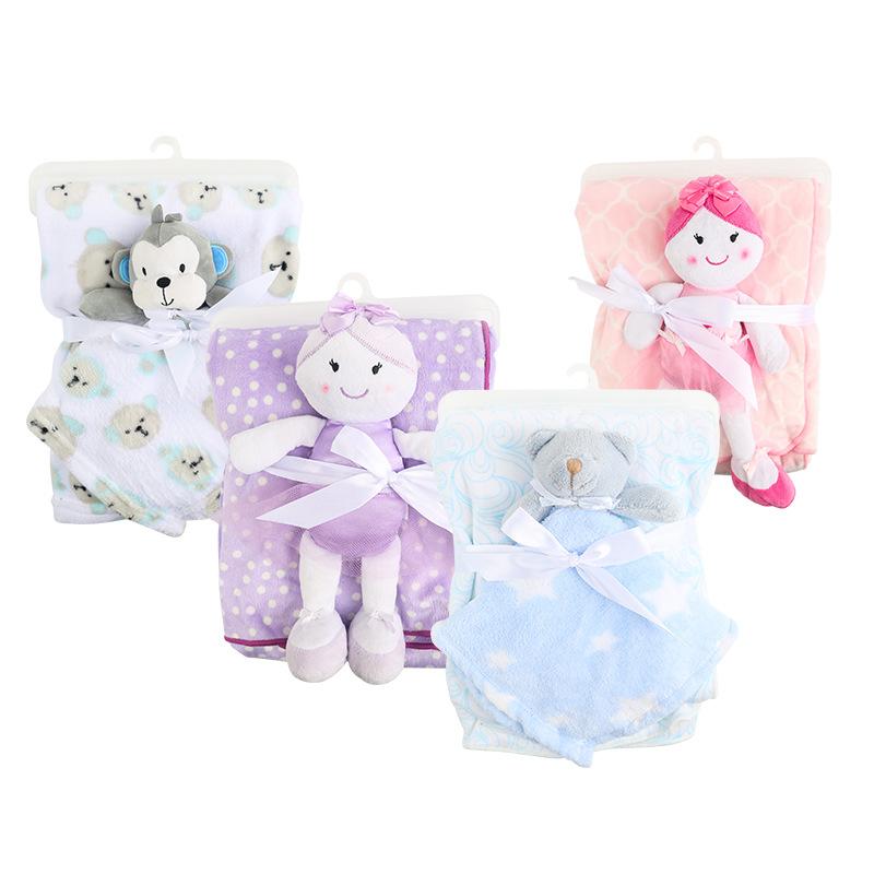 Baby Comforter Blanket Baby Blanket Printed Flannel Nap Blanket Kids Super Soft Airable Cover