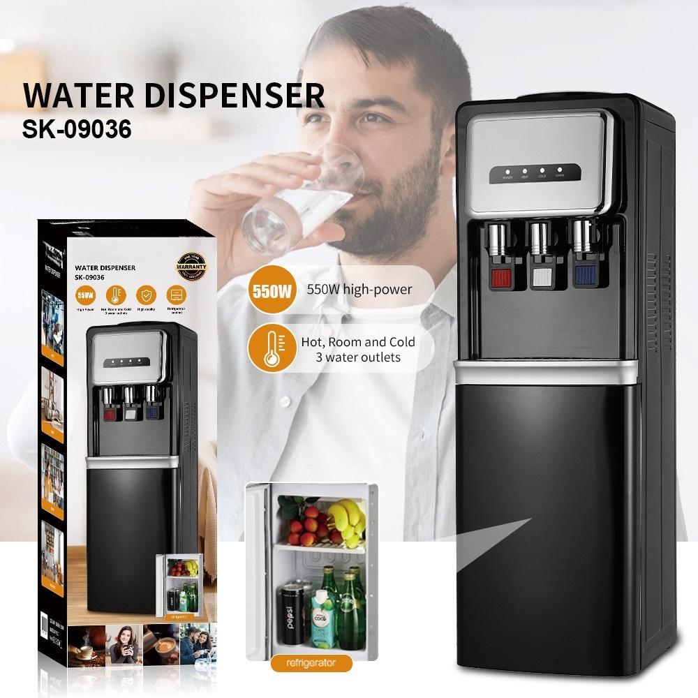 cross-border one piece dropshipping straight drinking machine hot and cold integrated water dispenser with refrigerator vertical bucket water dispenser