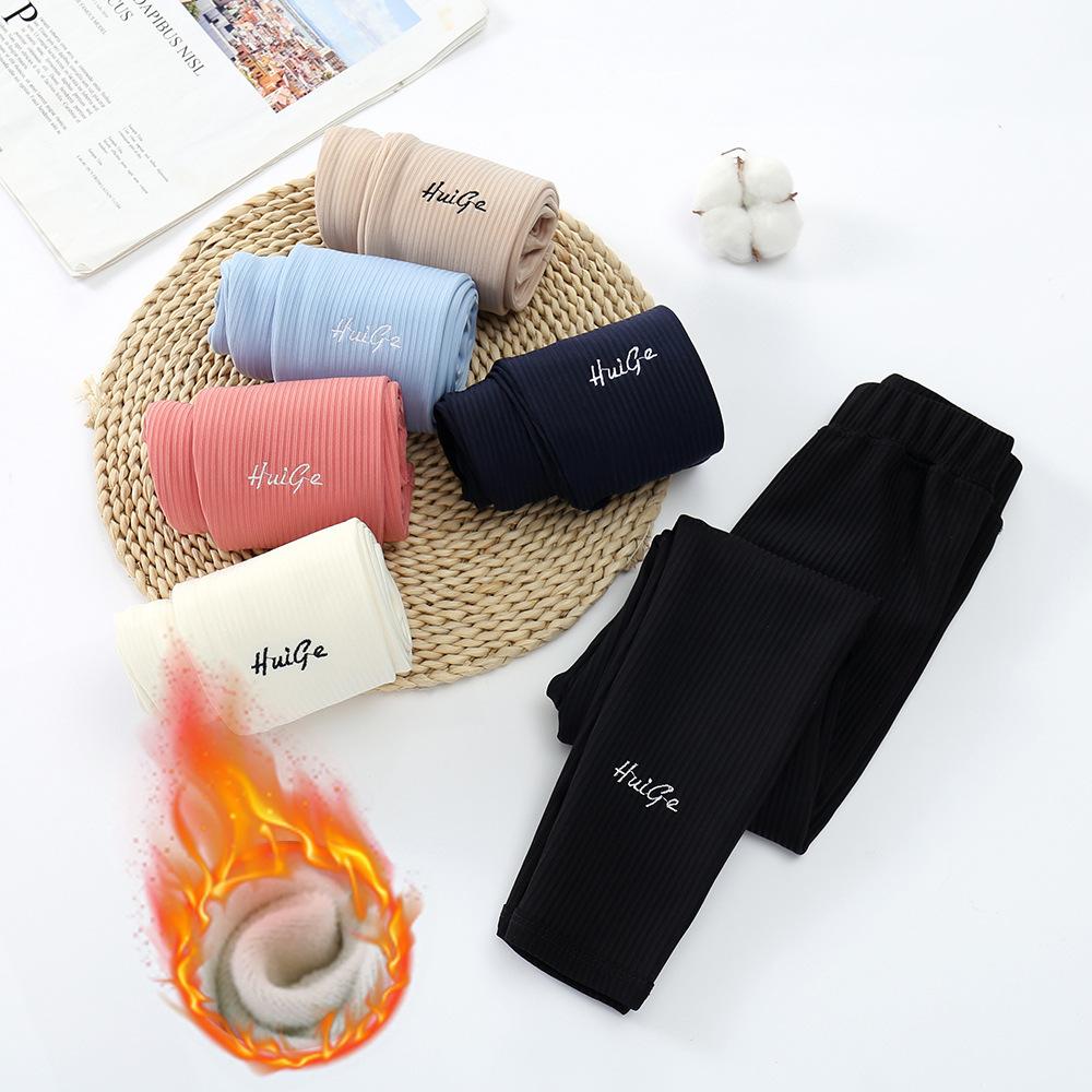 children's velvet padded leggings girls' trousers thickened tight pants outer wear girls' long pants elastic pants warm pants
