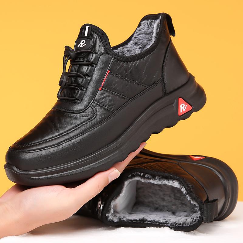 winter traditional beijing cotton shoes men's all cotton velvet thickened warm non-slip northeast middle-aged and elderly waterproof elderly dad shoes full figure
