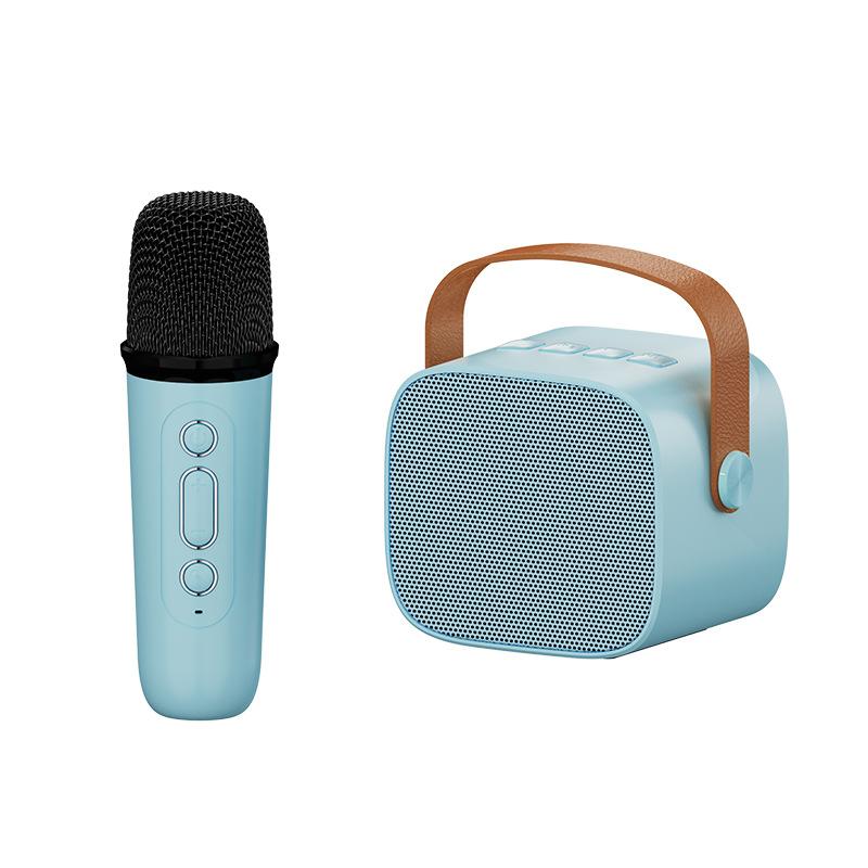 Bluetooth Audio Karaoke Microphone Integrated Outdoor Wireless Singing Home Children Mini Speaker with Microphone Item Picture