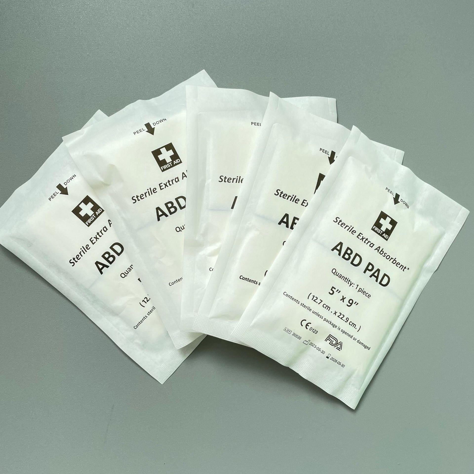 hemostatic pad abd abdominal pad absorbent pad gauze piece cross-border first aid kits accessories abdominal pad details Picture
