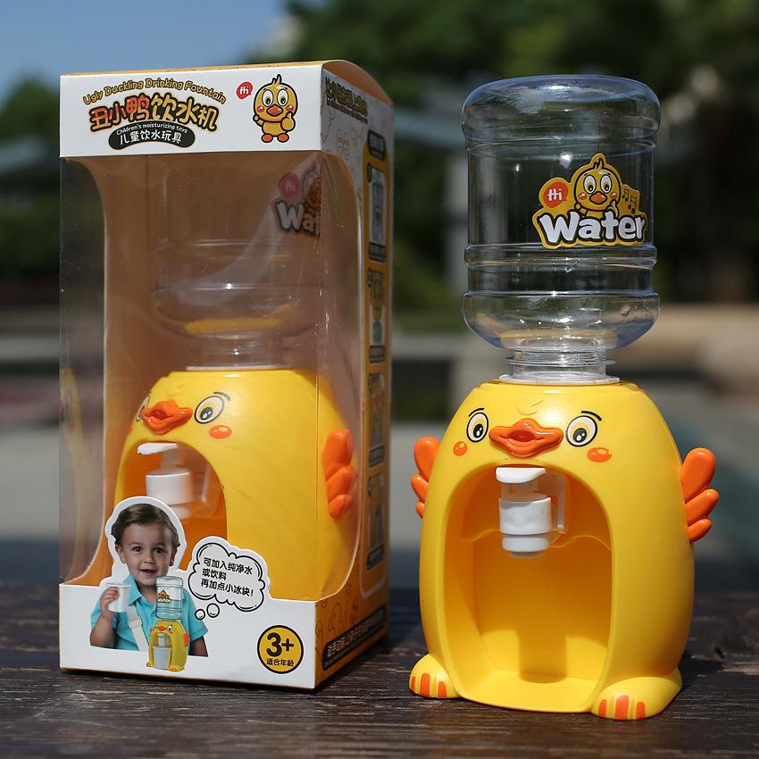 new mini water dispenser cartoon q cute duck water dispenser play house kitchen toy simulation beverage machine