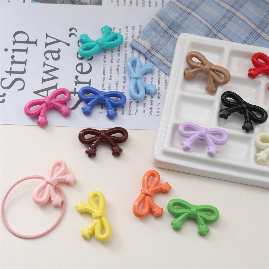 Chen Ming Acrylic baked paint fly-tail star bow beads DIY handcrafted beaded and scattered beads mobile phone chain accessory Application Scenario