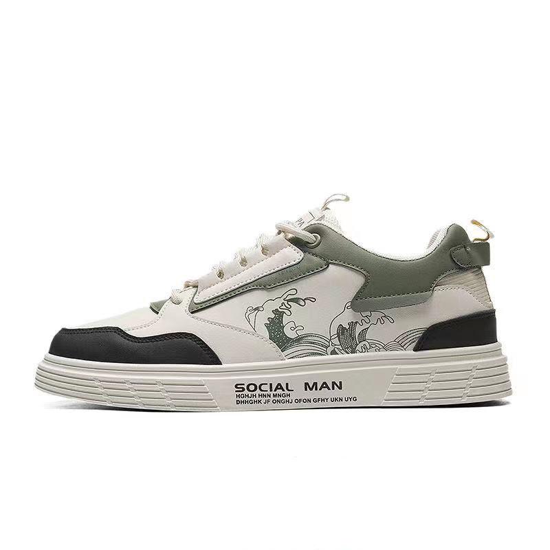 men's shoes 2023 new spring casual fashion sports flat shoes casual junior high school students men's white fashion shoes wholesale Item Picture